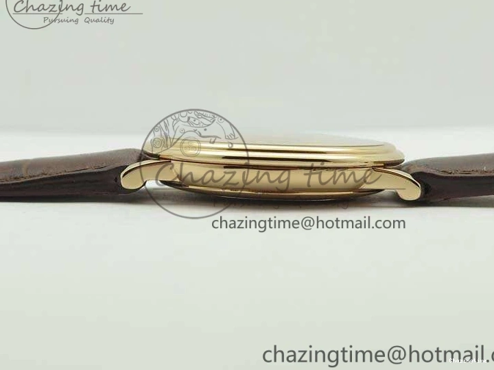 0309 Villeret 6651 RG ZF 1:1 Best Edition White Dial On Brown Leather Strap A Unique 8097